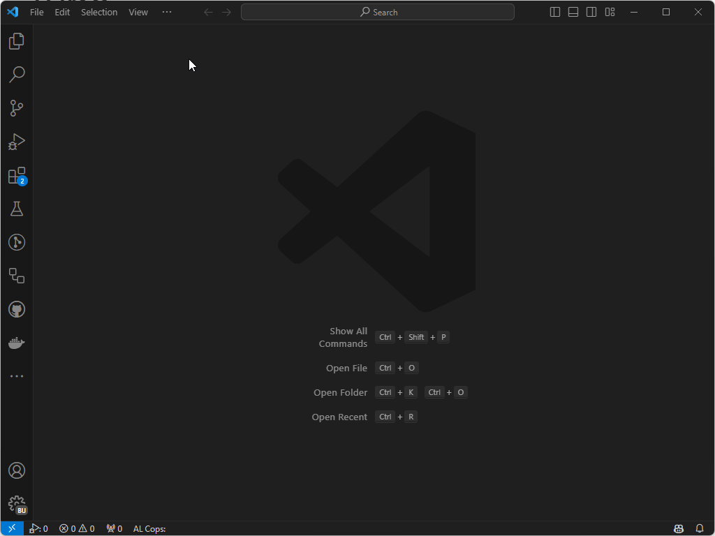 Creating a new AL project